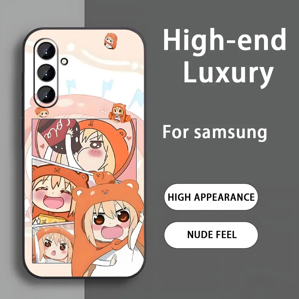 Фото Химоуто! Чехол для телефона Umaru-chan для Samsung Galaxy A16 A56 A36 A26 A06 A55 A54 A15 A35 A25, мягкий черный №2