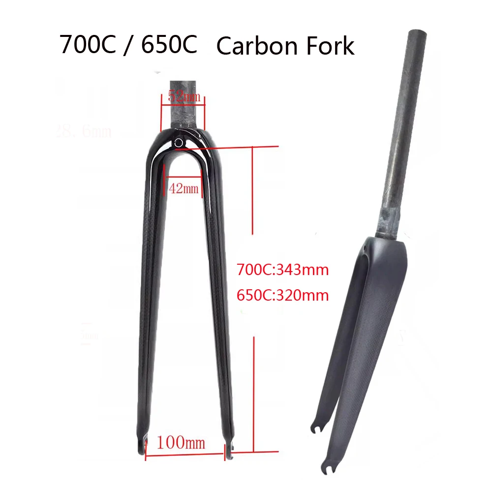 650c Straight Tube 28.60mm Bike Front Fork 700c C Brake 1-1/