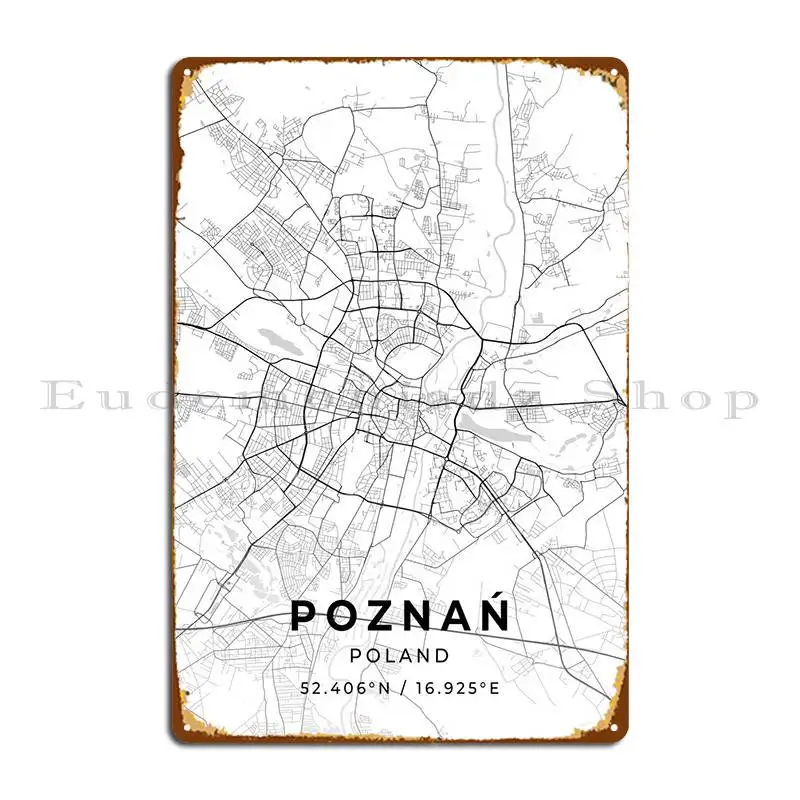 Poznan Польша металлический знак Настенный дизайн украшение индивидуальный