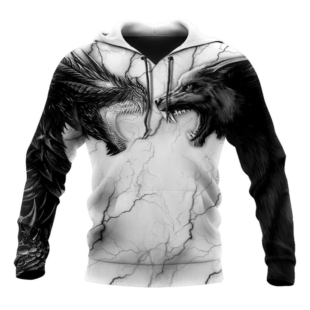 

New Fashion Men Wolf Animal 3D Printed Hooded Hoodies Men / Women's Shinning Wolf Design Sweatshirts 3D Harajuku Hoody -34