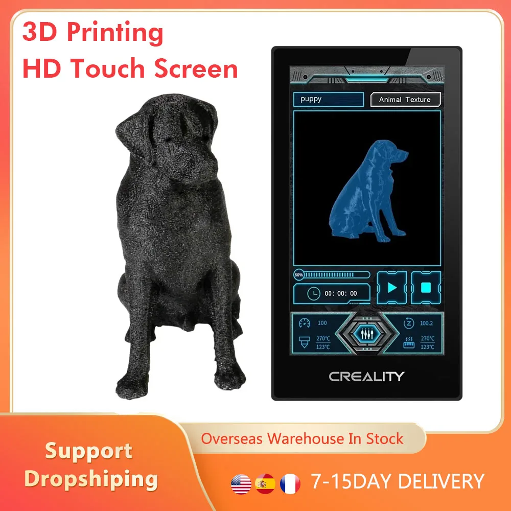 

3D печать CREALITY, сенсорный экран HD 32 бит для фотовспышки, 3D принтеры FDM с прошивкой Marlin, поддержка 11 языков