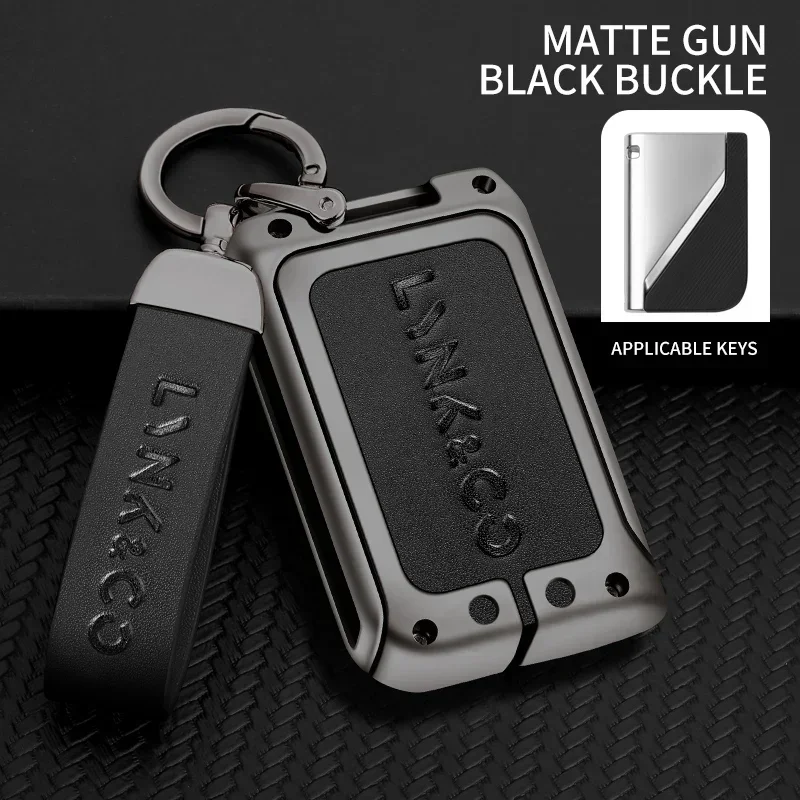 Металлический кожаный чехол для автомобильного ключа, полный чехол, держатель для Lynk & Co 05 01 02 03 06, дистанционный брелок для ключей, аксессуары для автостайлинга