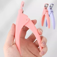 u shaped nail clippers professional straight edge fake nails cutter tips manicure cutter tool guillotine cut false nail knife