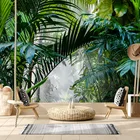 Съемные самоклеящиеся 3D-обои для гостиной, Настенные обои, обои, фоги, листья джунглей, декор тропического леса для баньон