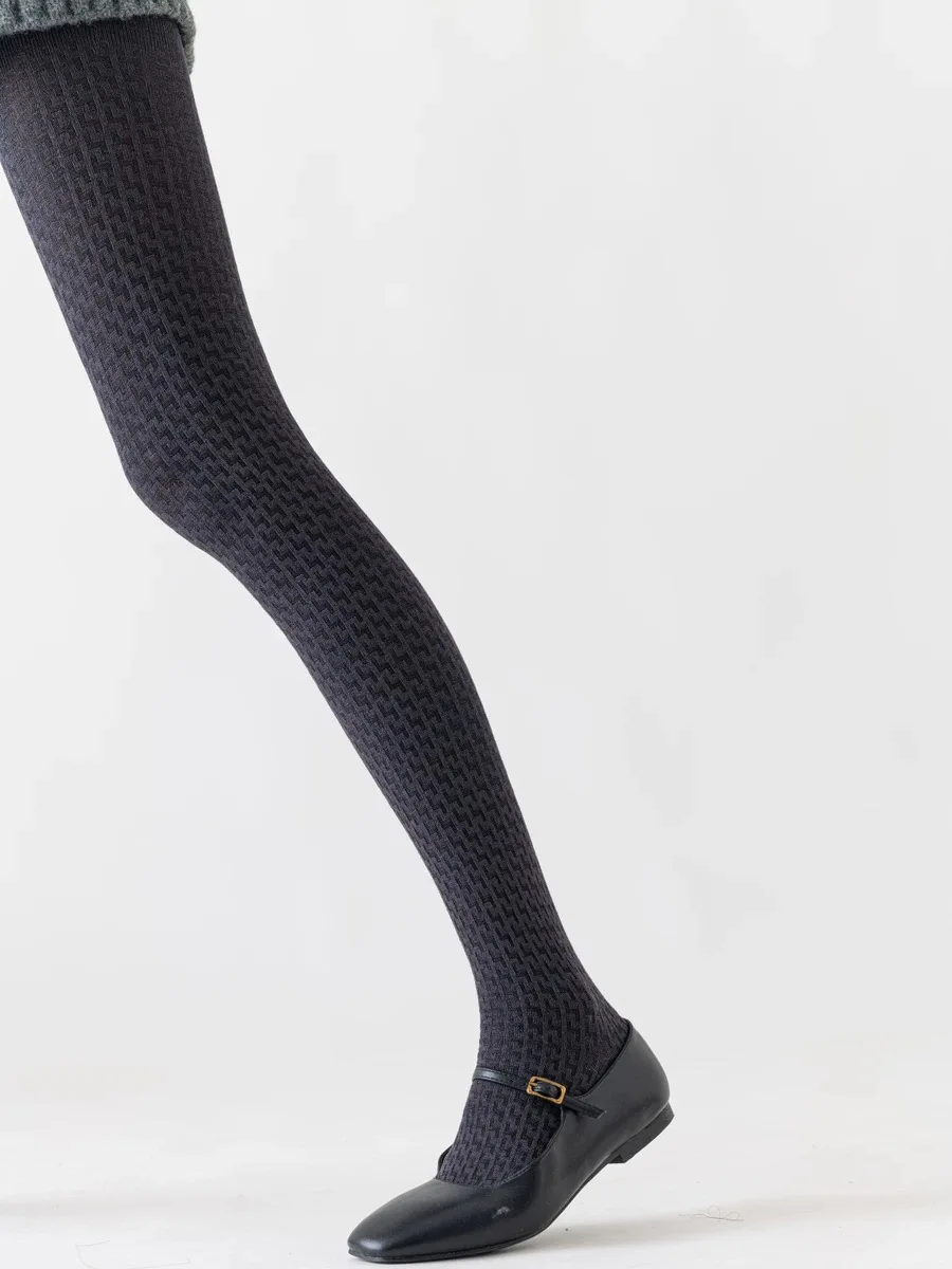 Весенне-осенние женские винтажные вязаные леггинсы в японском стиле Mori Girls с