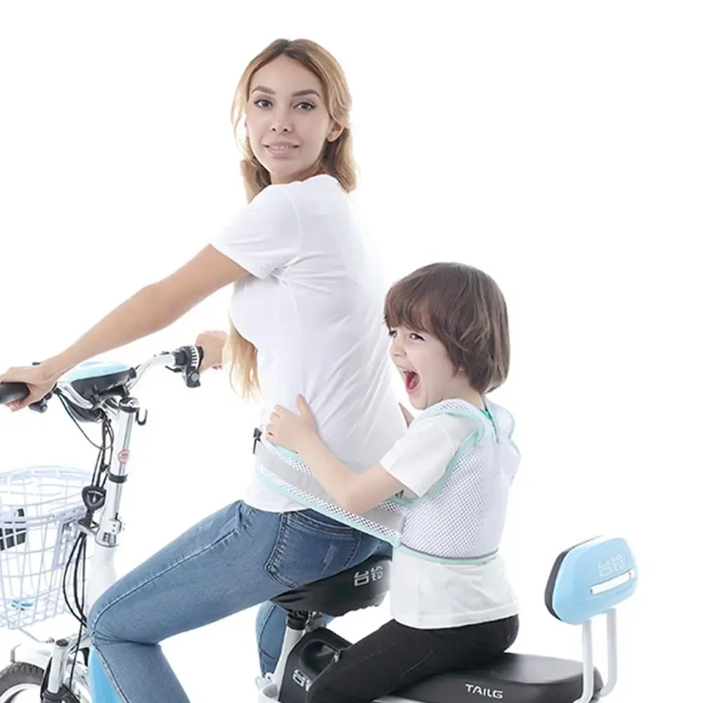 Backpacks Cotton Mesh Motorcycle Child Safety Belt Riding Baby Harness Vehicle Child Strap Fall Prevention Accessories