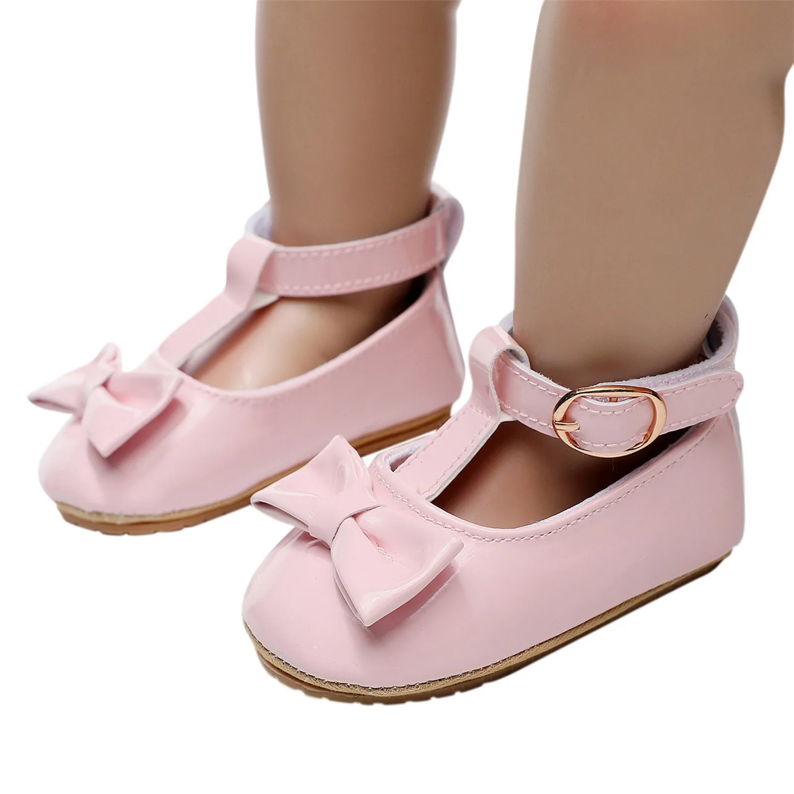 

0-18 Months Infant Baby Girls Single Shoes Bowknot First Walkers Shoes Toddler Sandals Solid Color Princess Shoes Baby Items