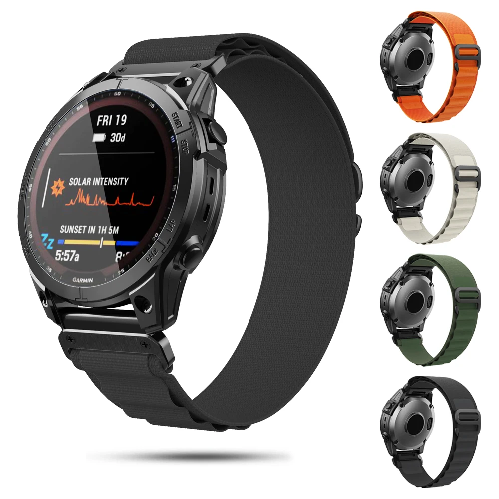 

Ремешок нейлоновый для смарт-часов Garmin Тактический 7 Pro Delta Enduro 2 Fenix 7X Pro 6X Pro 5X Plus Epix, 26 мм 22 мм