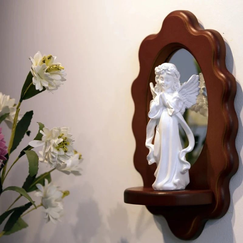 Средневековое настенное украшение зеркало винтажный деревянный настенный