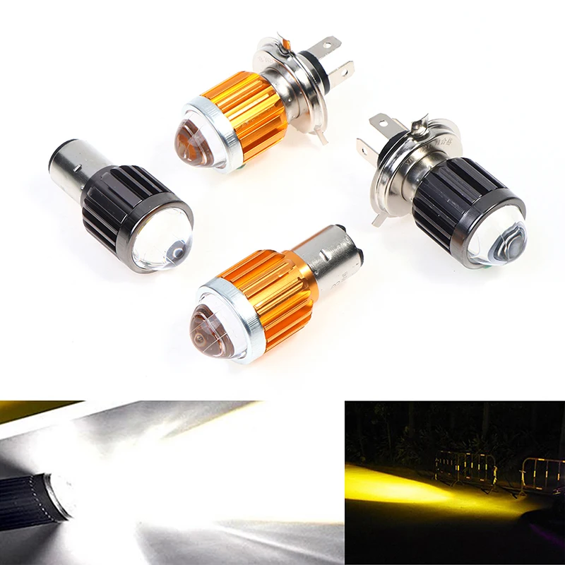 

10000Lm H4 LED Moto H6 BA20D LED Motorcycle Headlight Bulbs CSP Lens White Yellow Hi Lo Lamp Scooter Accessories Fog Lights 12V