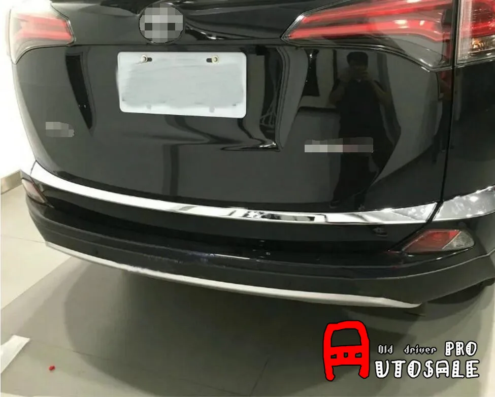 

ABS chrome Rear Bumper Corner Light Upper Tailgate Door Trunk Lid Cover Trim 1pcs 2pcs 3pcs For Toyota Rav4 2014 2015 2016