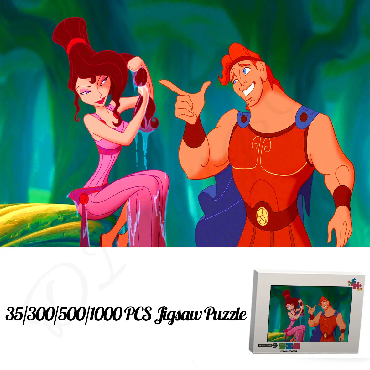 

Пазлы Hercules для детей и взрослых, из мультфильма Disney, 35, 300, 500, 1000 деталей, деревянная коробка, пазлы, игрушки и хобби