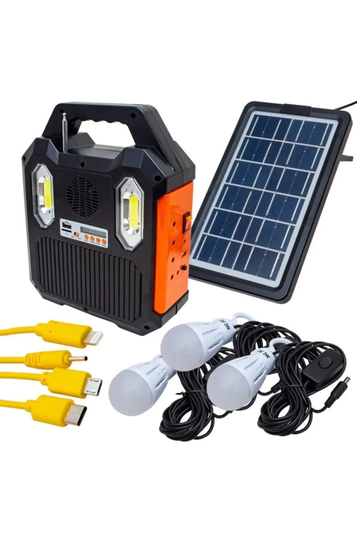 Суперсолнечная панель Mp3 радио прожектор фонарик освещение для кемпинга красный