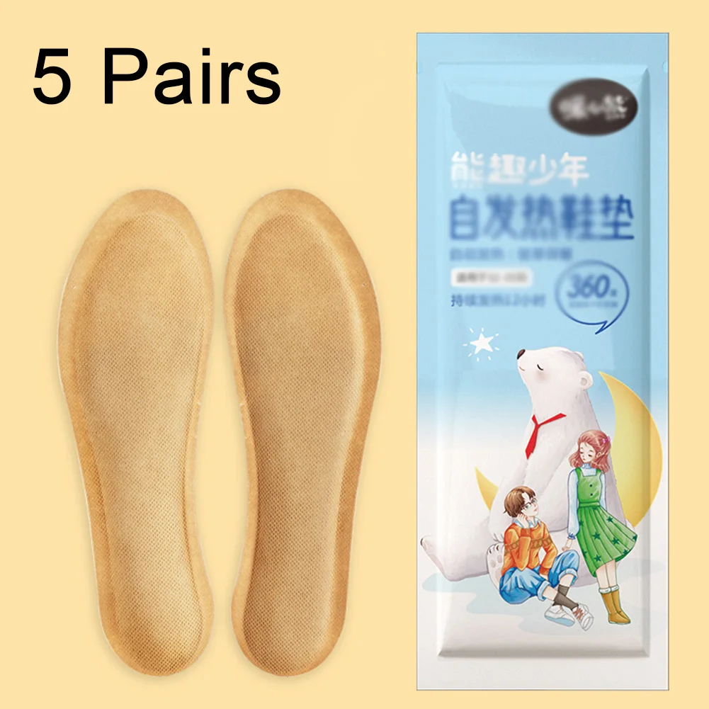 5pairs Self Heated Thermal Insoles For Feet Warm Memory Foam Massage Insoles For Shoes Unisex Winter Sport Feet Care Shoes Pads