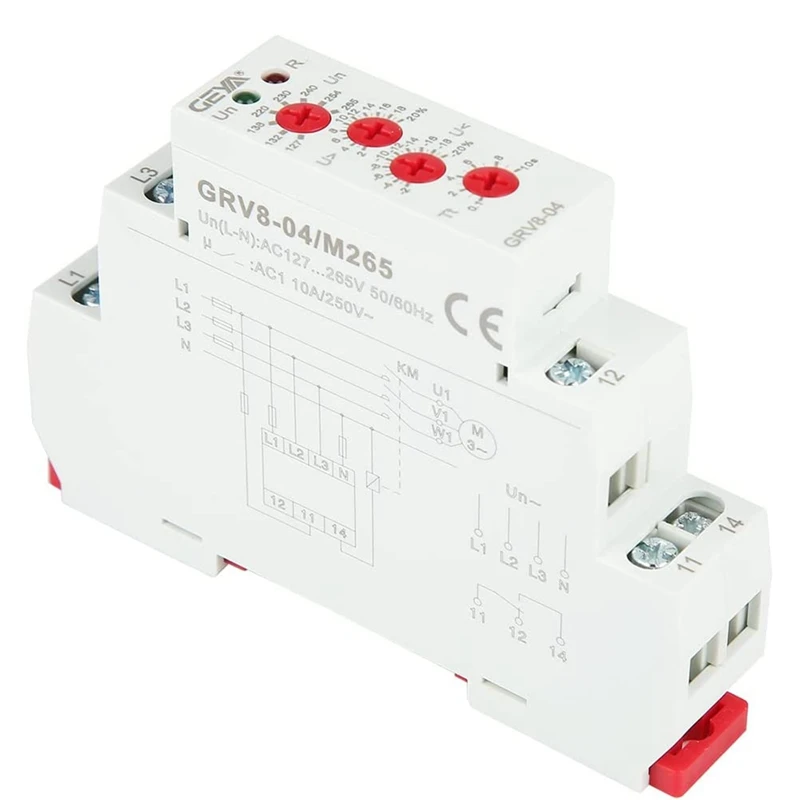 

GEYA GRV8-04 M265 3-фазное реле контроля напряжения, защита от сбоя фазы
