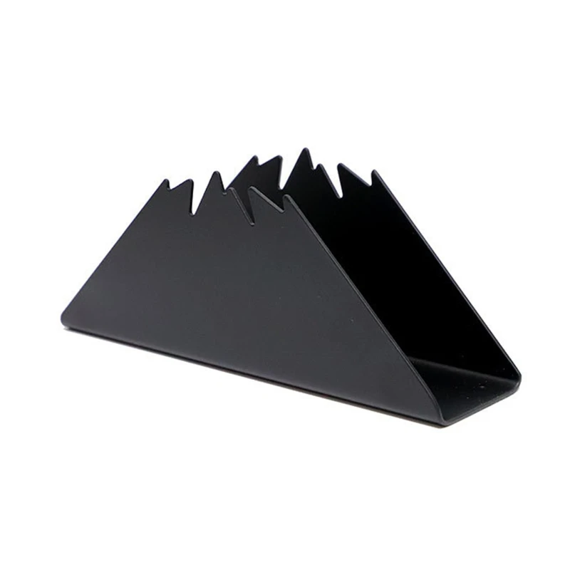 

Metal Iron Mountain Shaped Napkin Tissue Holder Vertical Dispenser Case Organizer for Home Kitchen Countertop