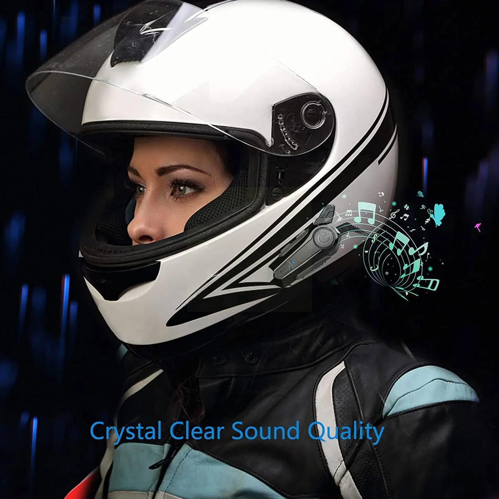 

Wireless Bluetooth Motorcycle Intercom Helmet Headset For 2 Rider Intercomunicador Moto Handsfree-call Walkie Helmet Talkie G7b0