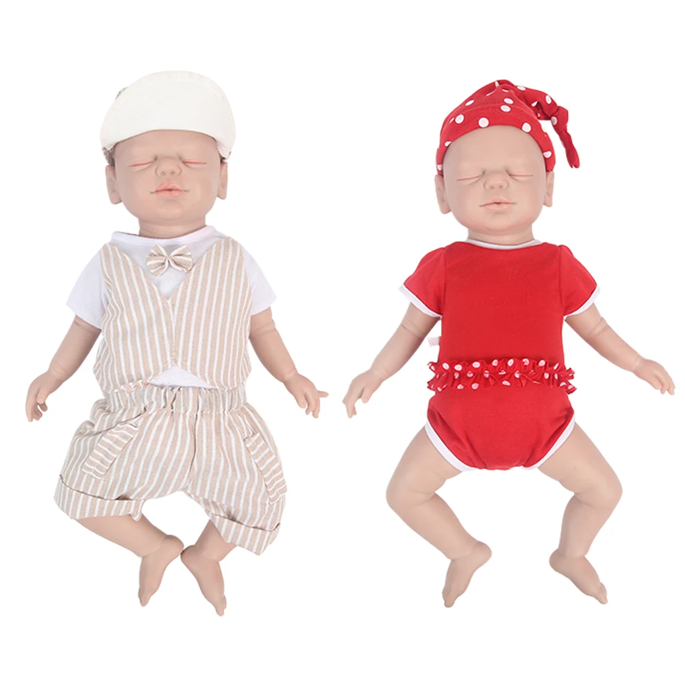 

WW1529 49cm 3.57kg 100% Full Body Silicone Reborn Baby Doll Early Education Realistic Toys for Children Christmas Gift