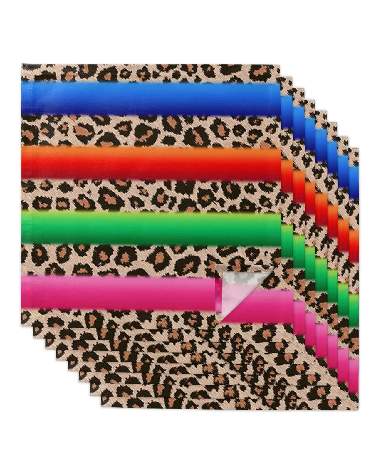 

Мексиканские полосы, животная текстура, искусственная кожа, набор, Свадебная вечеринка, скатерть, мягкие кухонные столовые салфетки из ткан...