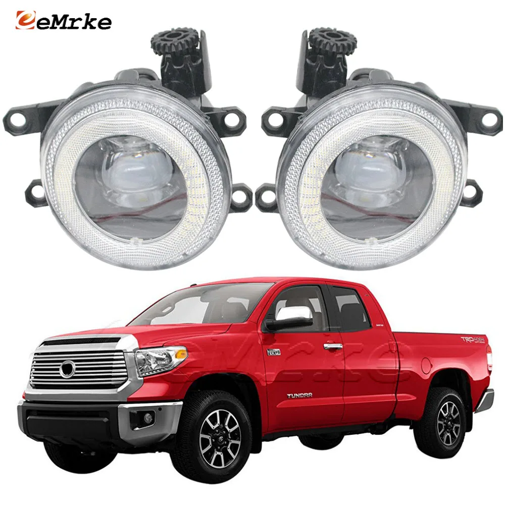 Светодиодные линзы дневные ходовые огни фары для Toyota Tundra XK50 MK2 Facelift 2014 ~ 2019 2 шт.