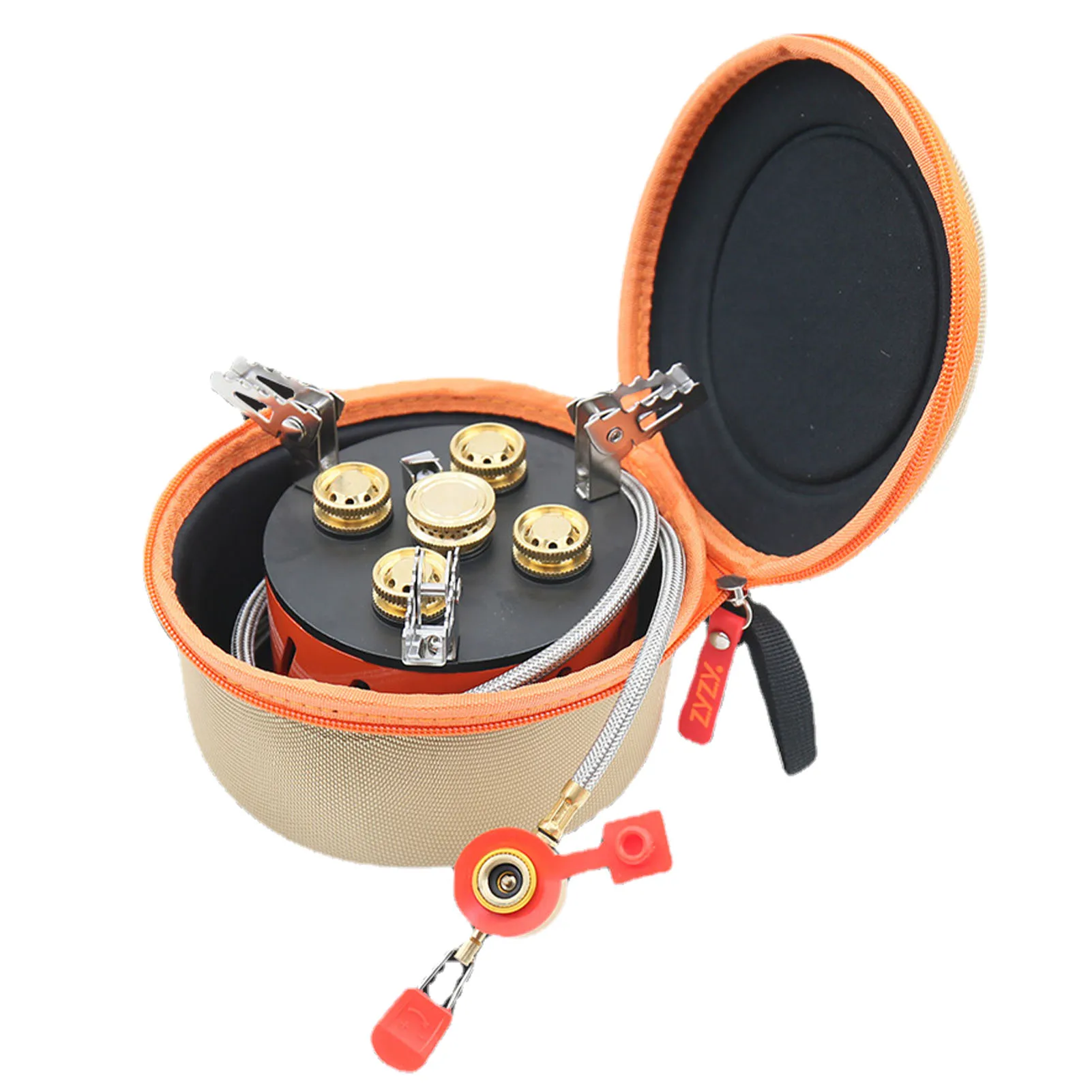 

Windproof Stove 15800W Portable Backpacking Gases Stove With Fuels Canister Adapter Windproof Portable Propane Stove For Ing