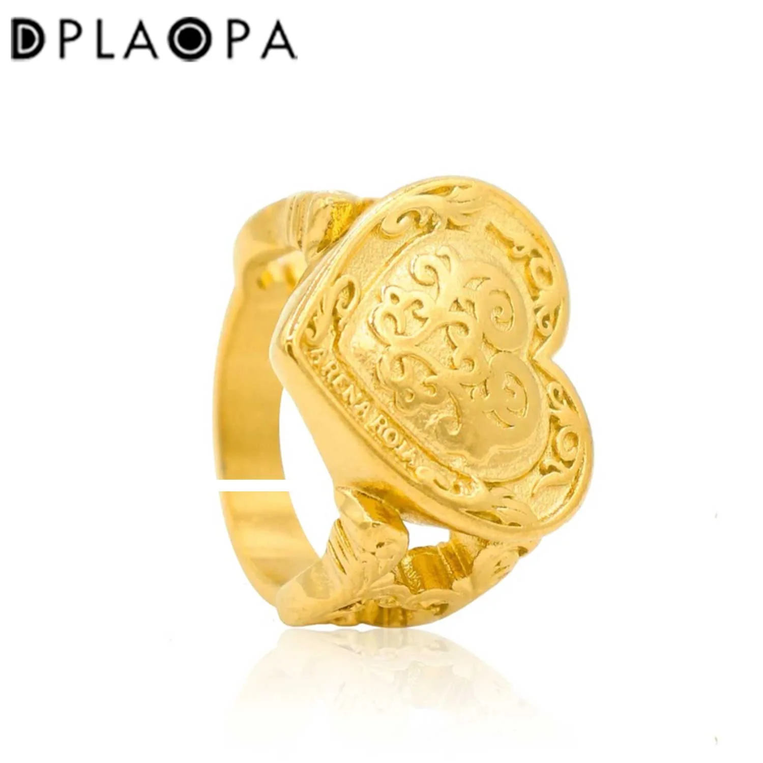 DPLAOPA 925 пробы женское кольцо с изменяемым размером в виде сердца, роскошное большое роскошное изящное ювелирное изделие, толстое большое кольцо 2023