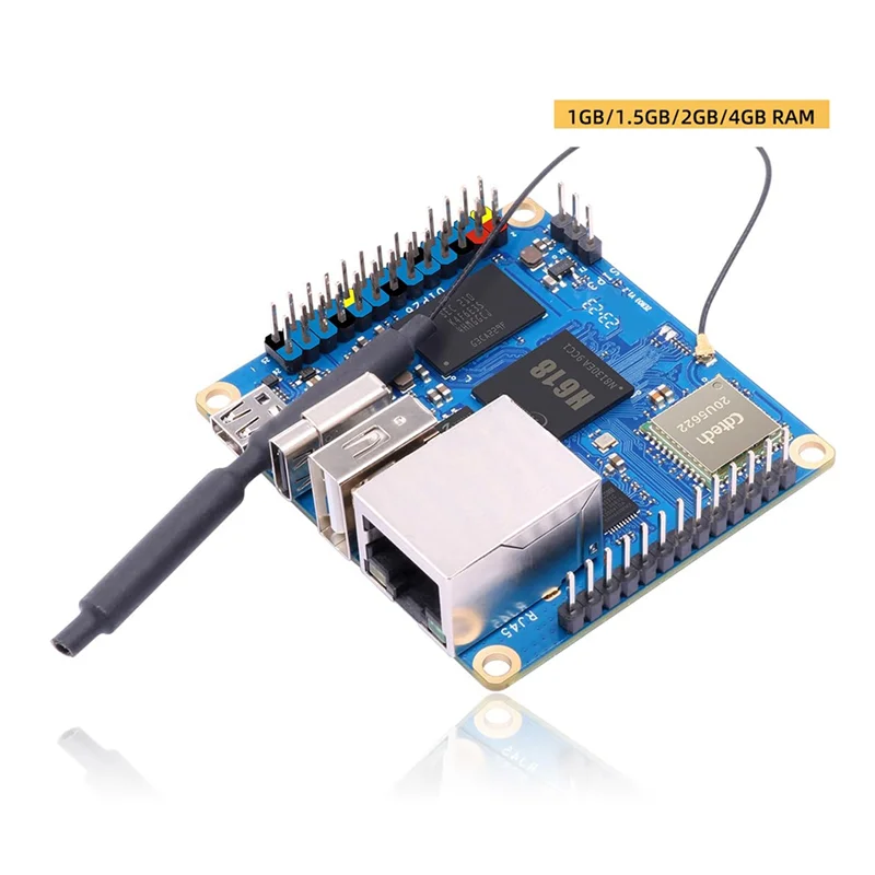 Плата разработки для Zero 3 1 ГБ ОЗУ H618 WiFi5 + BT 5 0 Gigabit LAN Android 12 Debian12 Ubuntu22.04