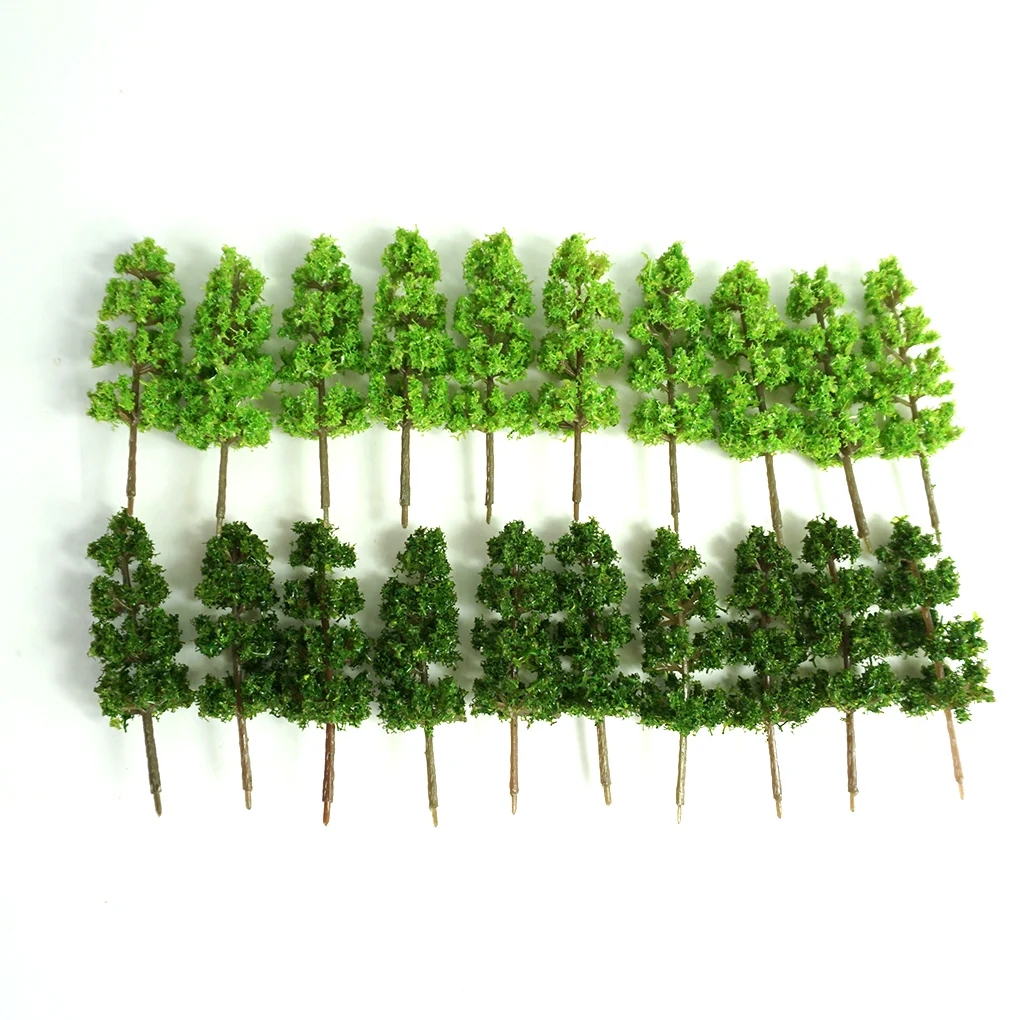 

20 Pieces 1:200 Scale Building Architecture Mini Plastic Model Trees Scenery Layout Decoration DIY Plants Fake Tree