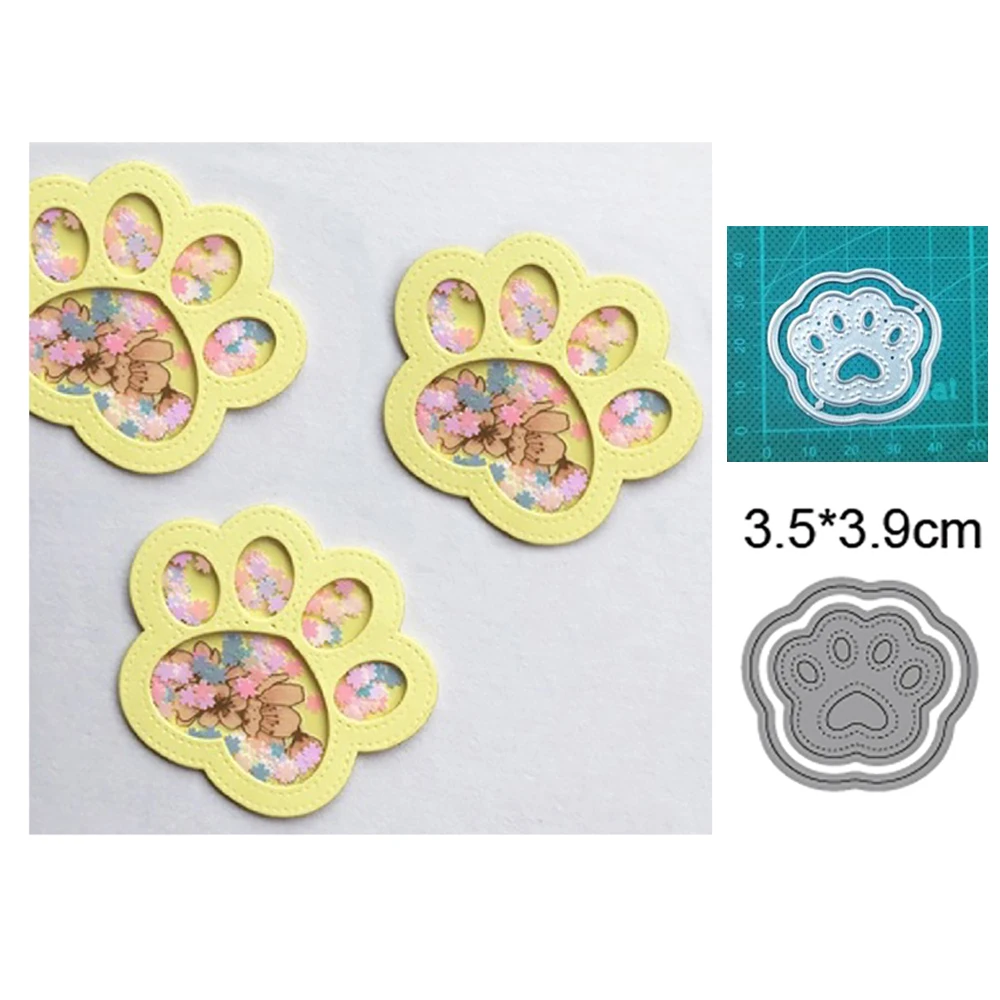 Cat Paw Metal Cutting Dies Scrapbooking New Craft Album Stamps Embossing For Card Making Stencil Frame