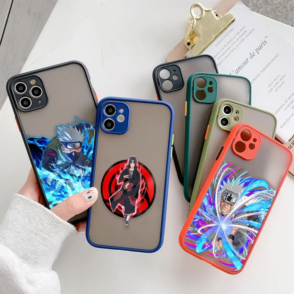 

Matte Phone Case For iPhone Apple 13 12 11 XR XS X 6 6s 7 8 Pro Plus Max Mini Skin Feel Fundas Capa Naruto Akatsuki Uchiha 3D