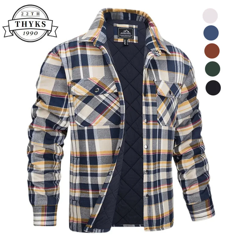 Fashion Loose Quilted Lined Warm Coats Male