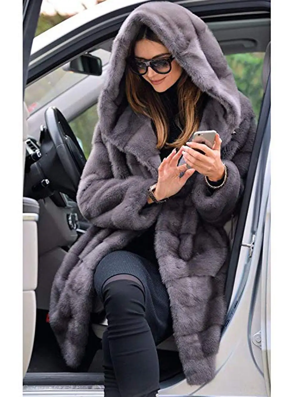 

Women's Winter Sheepskin Coat Women's Fur Coat Hooded Long Jacket Loose Women's Thick Warm Coat Fur Coat Fur 2022 New Parka