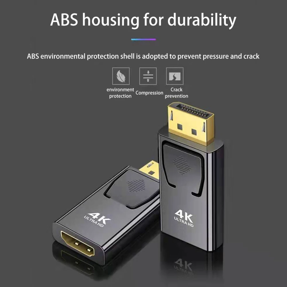 

4K 1080P DP To HDMI-compatible Adapter Of Computer Monitor Converter Gold/nickel Plated Plug DisplayPort To HDMI-compatible Hot