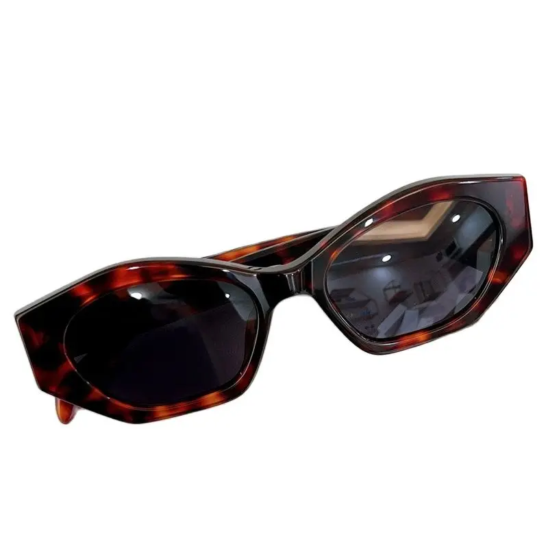 2023 top quality Retro Rectangular leopard plate material sun glasses women's fashion glasses
