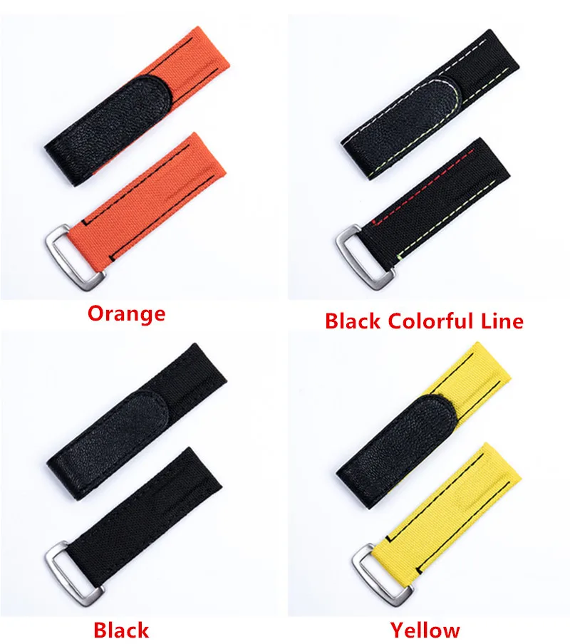 Adjustable Nylon Fabric Leather 20mm Colorful Watchband For Rolex Strap DAYTONA SUBMARINER GMT Yacht-Master Bracelet Watch Band |