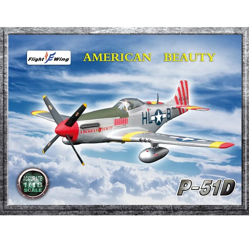 

1/18 Scale P51-D Plane Model WWII US American Beauty Flight Wing Aircraft Army Air Forces Action Figures Soldiers Toy Collection
