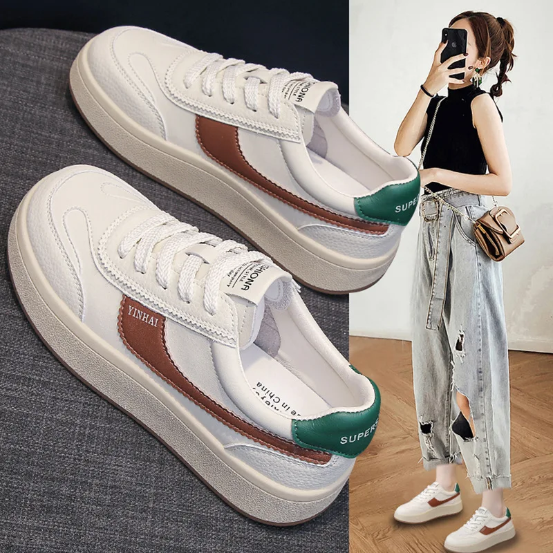 

2023 Spring and Autumn new small white shoes female hundred casual lightweight board shoes fashion sports single shoes female