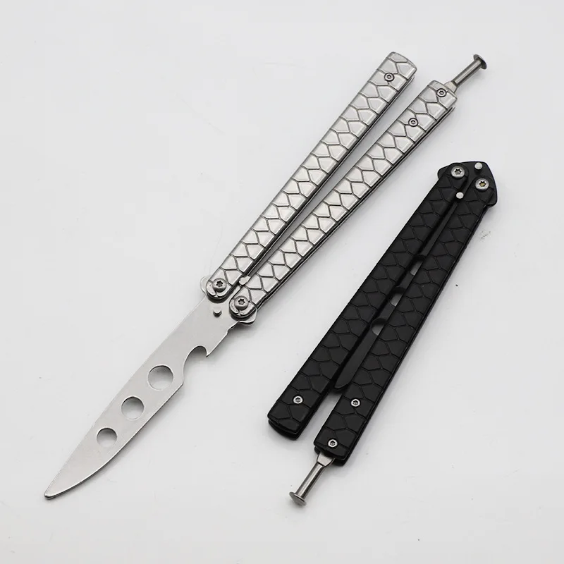 Складной нож-бабочка для начинающих универсальный стальной Учебный нож