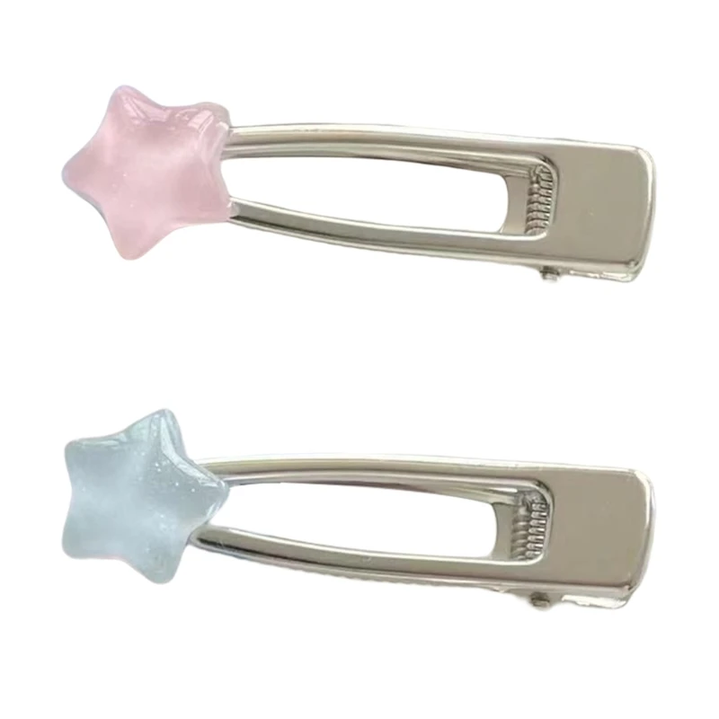 

L93F Cute Sweet Girly Mini Star Hairpin Harajuku Star Y2K-style Star Clear for Bangs
