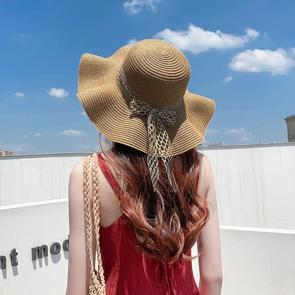

Fashion Apparel Sun Protection Female Wide Brim Sun Hats Floppy Straw Hat Travel Cap