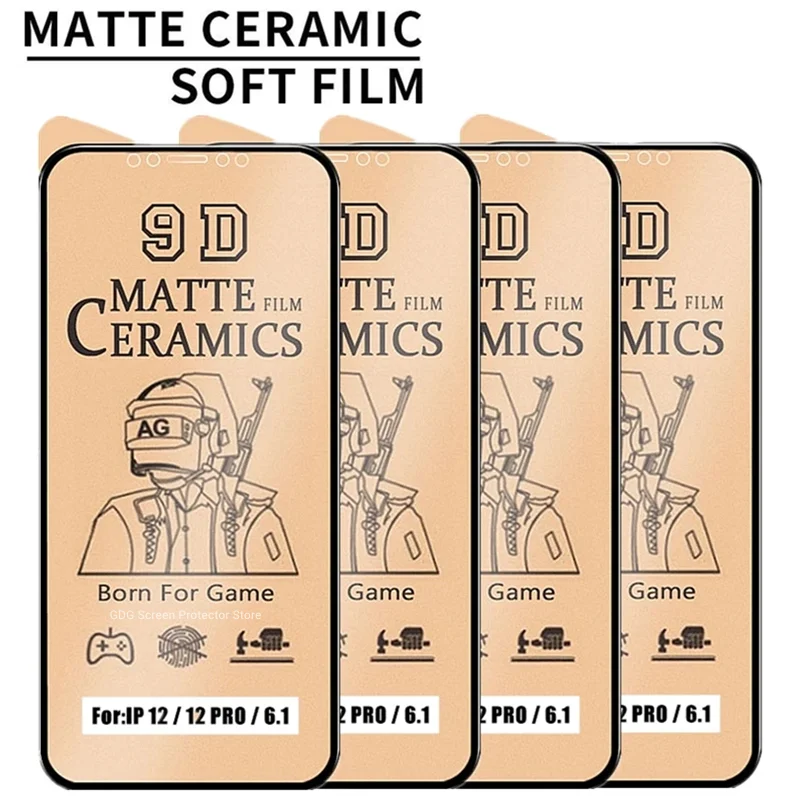 50pcs 9D Matte Soft Ceramic Protective Film For iPhone 14 13 12 11 Pro Max XR XS Max 8 7 6 Plus SE Full Cover Screen Protector