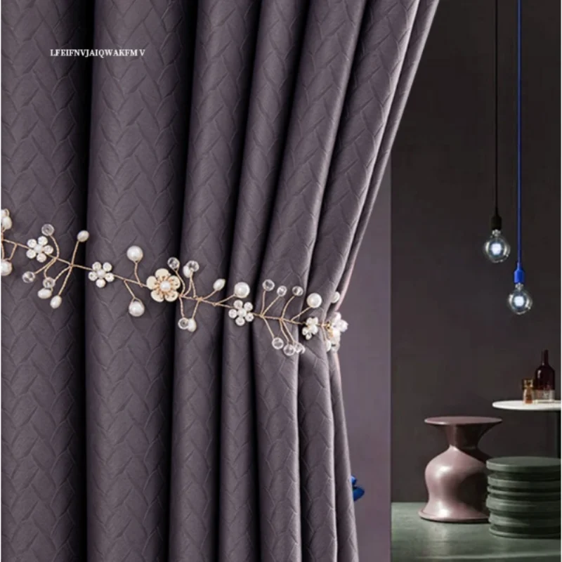 

Французские занавески для гостиной, затенение, утолщенные звукоизоляционные светонепроницаемые шторы, теплоизоляционные занавески, занавески для спальни на заказ