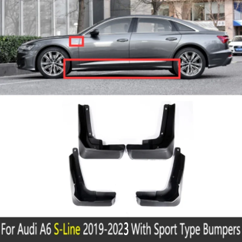 4 шт. брызговики для Audi A6 C8 2019 2020 2021 2022 2023