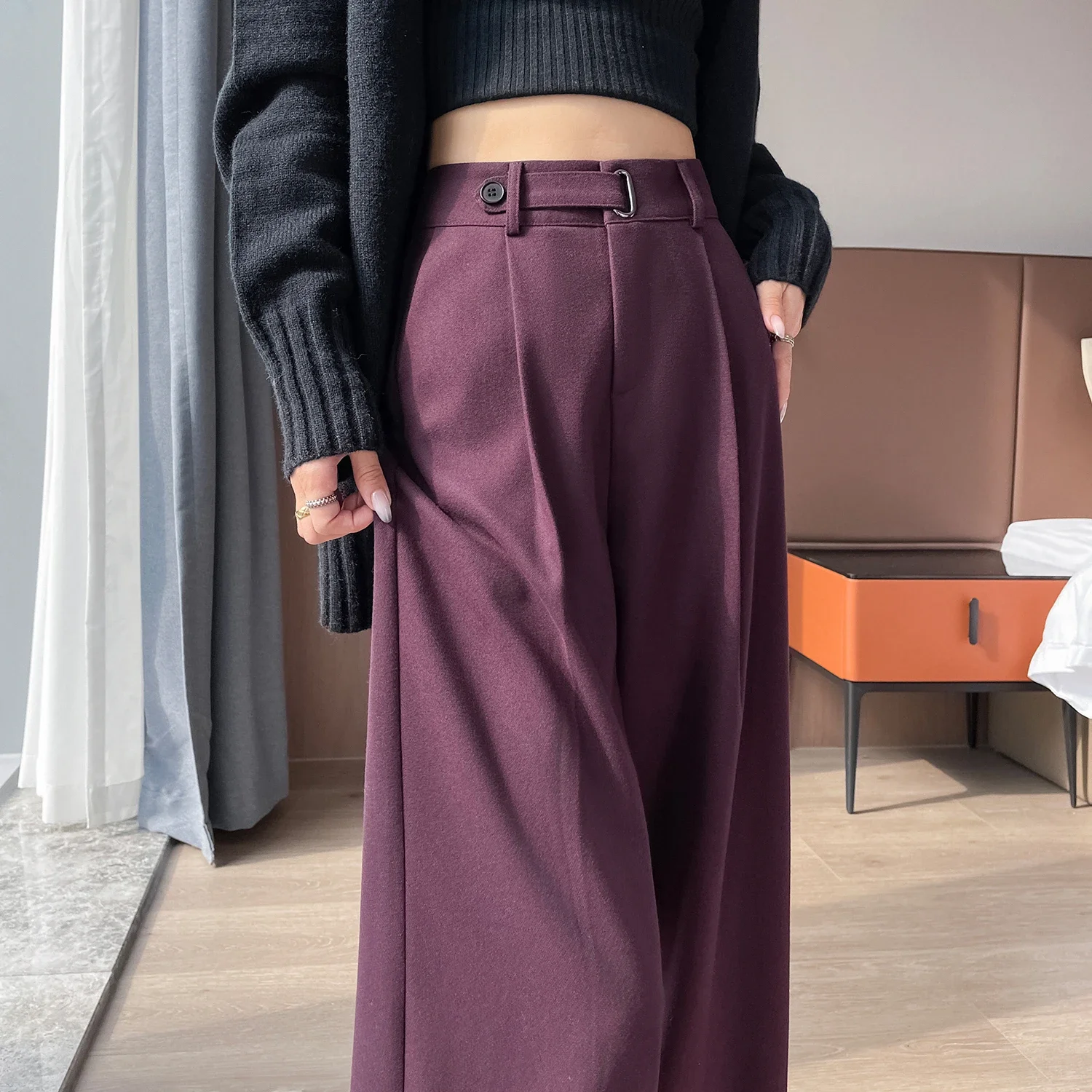 Женский шерстяной костюм винтаж красный