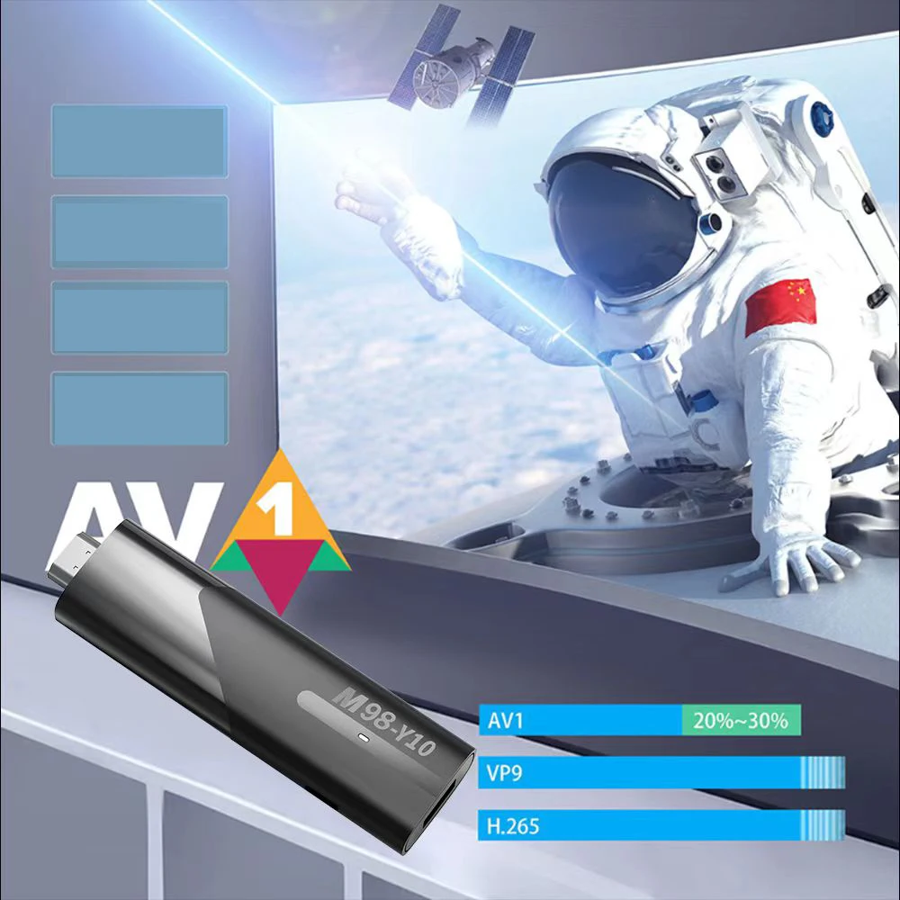 Микросхема M98 Y10 TV Stick 4K HD Android 13 2 ГБ 16 Allwinner H618 Quad Core 6K Voice Remote PK DQ10 Smart