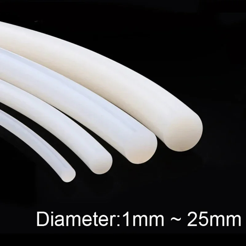 Уплотнительный шнур из твердой силиконовой резины белый уплотнительный