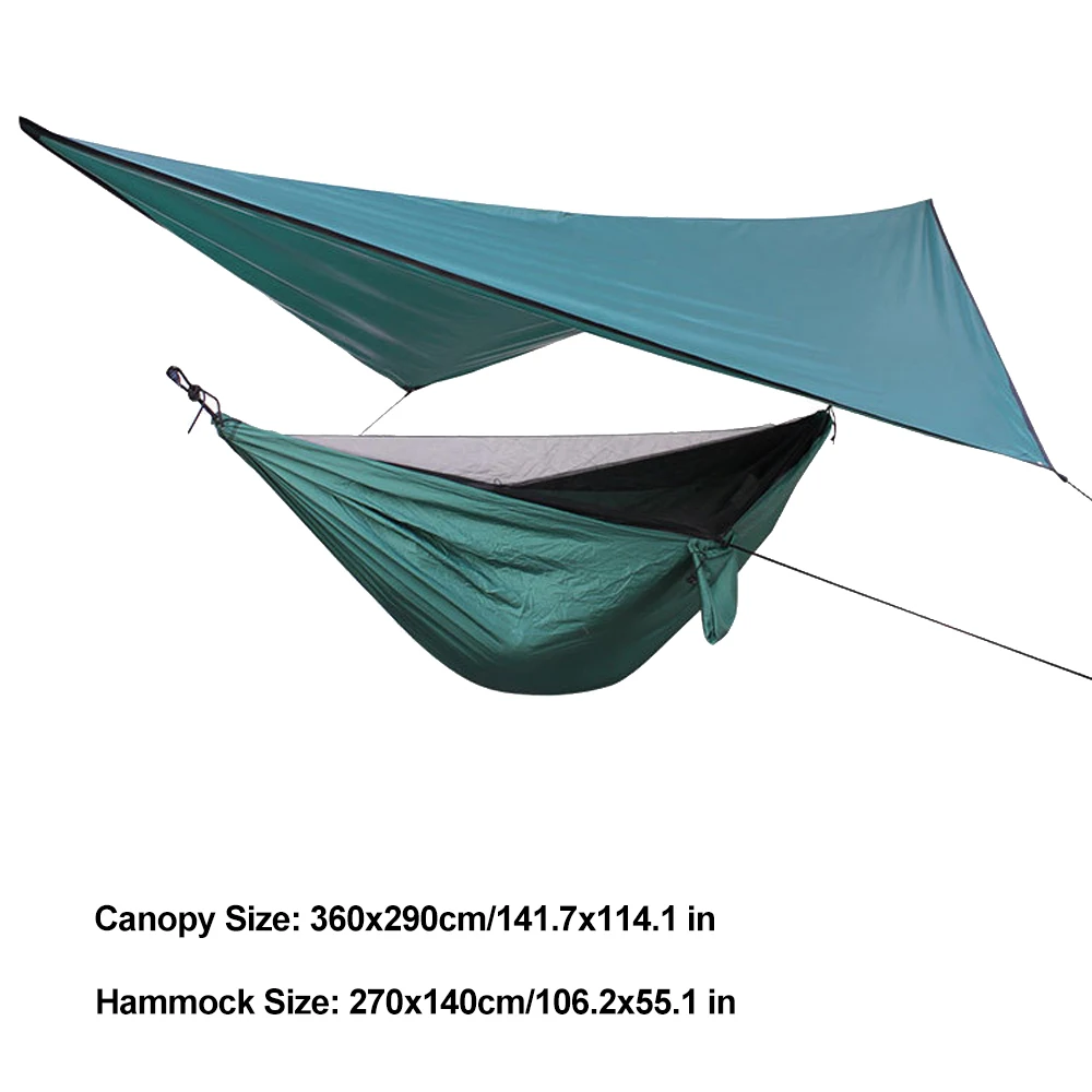 Сетчатый гамак HooRu для кемпинга подвесной двойной с москитной сеткой и