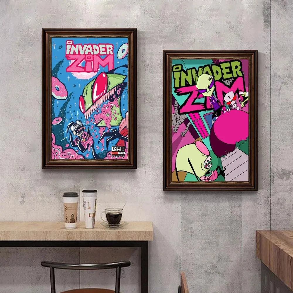 I-Invader Z-Zim мультяшный классический аниме плакат водостойкая бумажная наклейка