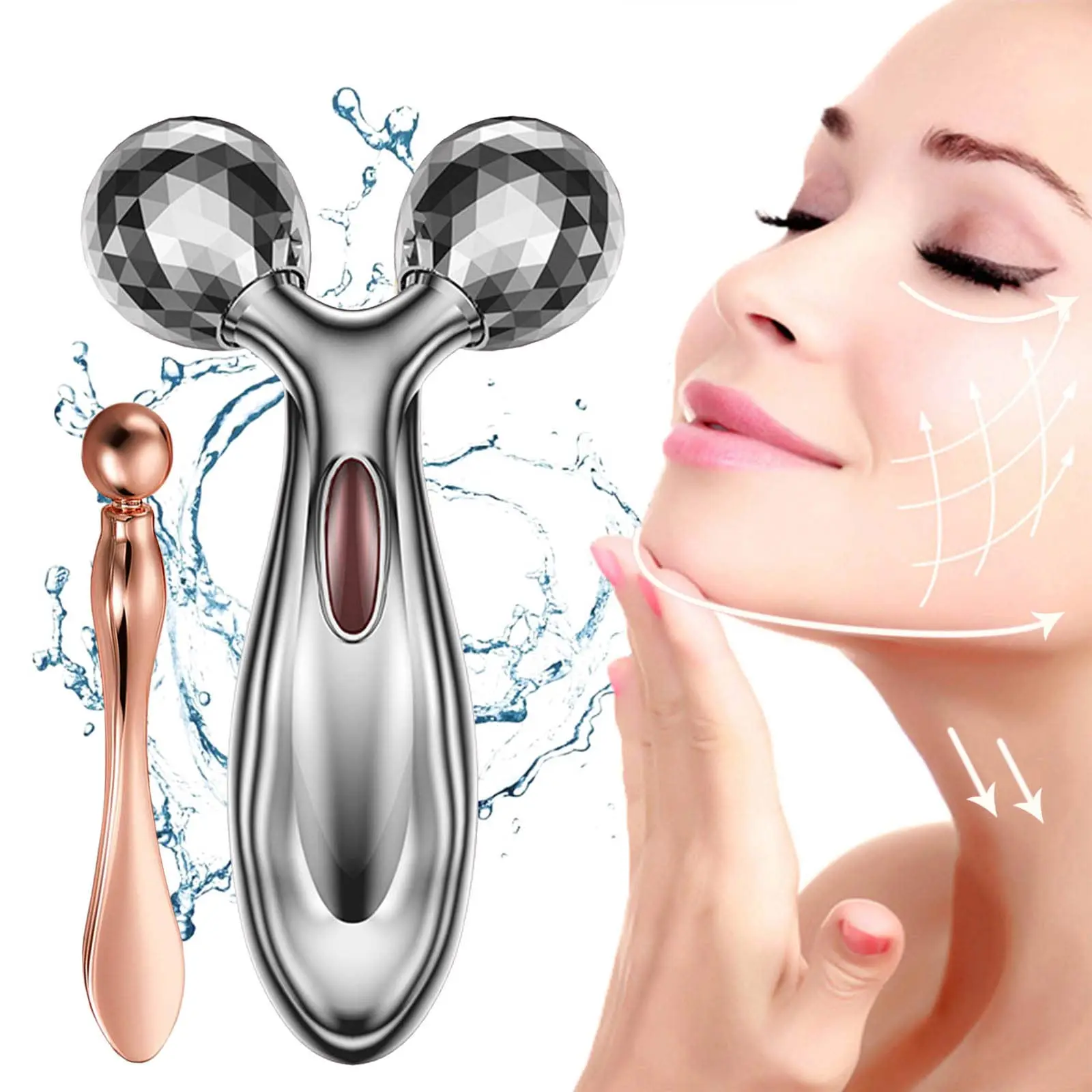 

UbodyOasis 2-in-1 Face Massager Roller with 3D Roller Technology for Face and Body Wrinkle & Anti-Aging