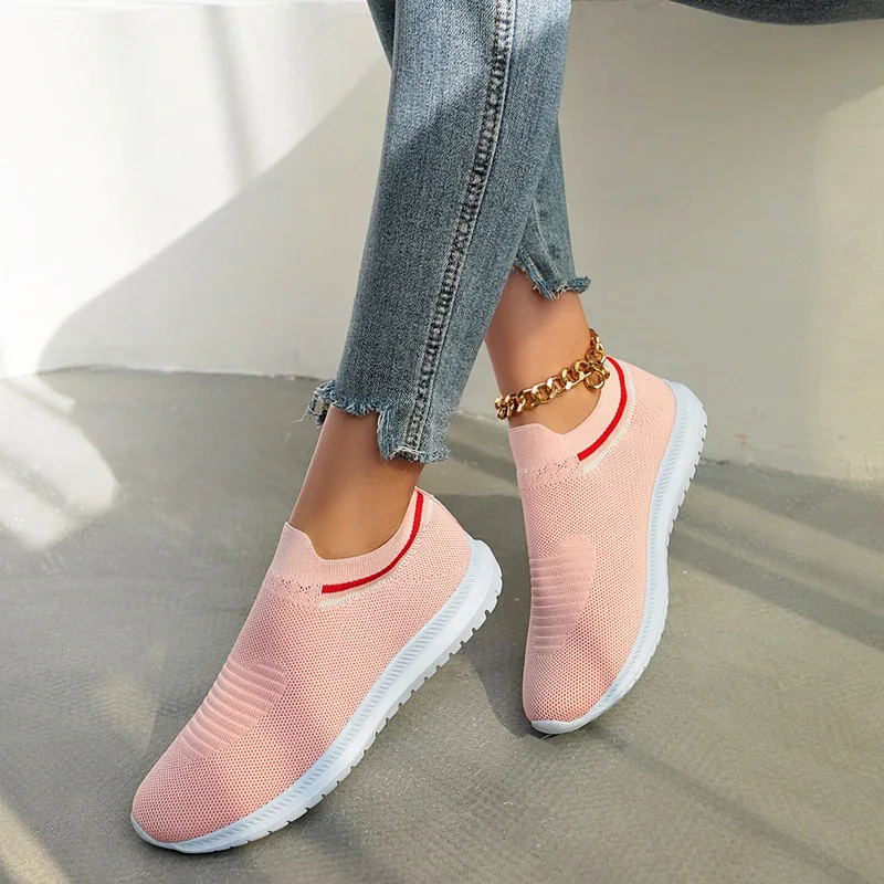 

Женские кроссовки без шнуровки, плоская Вулканизированная подошва, лоферы, прогулочная обувь